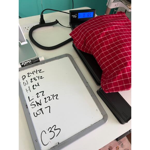 Vintage Karen Scott Red Plaid Holiday Winter Blouse Embroidered Penquins XL - Picture 6 of 6